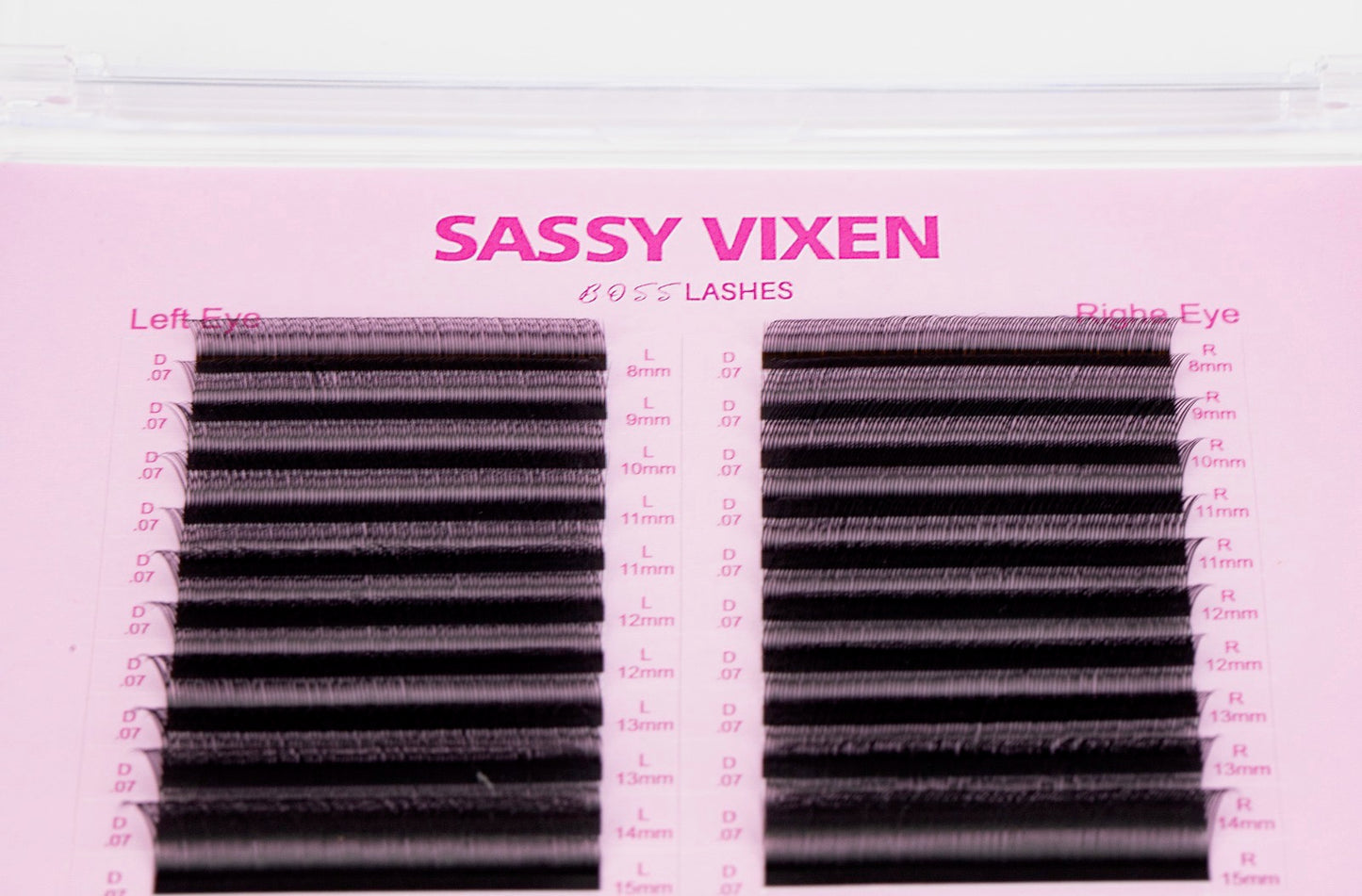 Sassy Vixen - L Curl Lashes Mix Tray