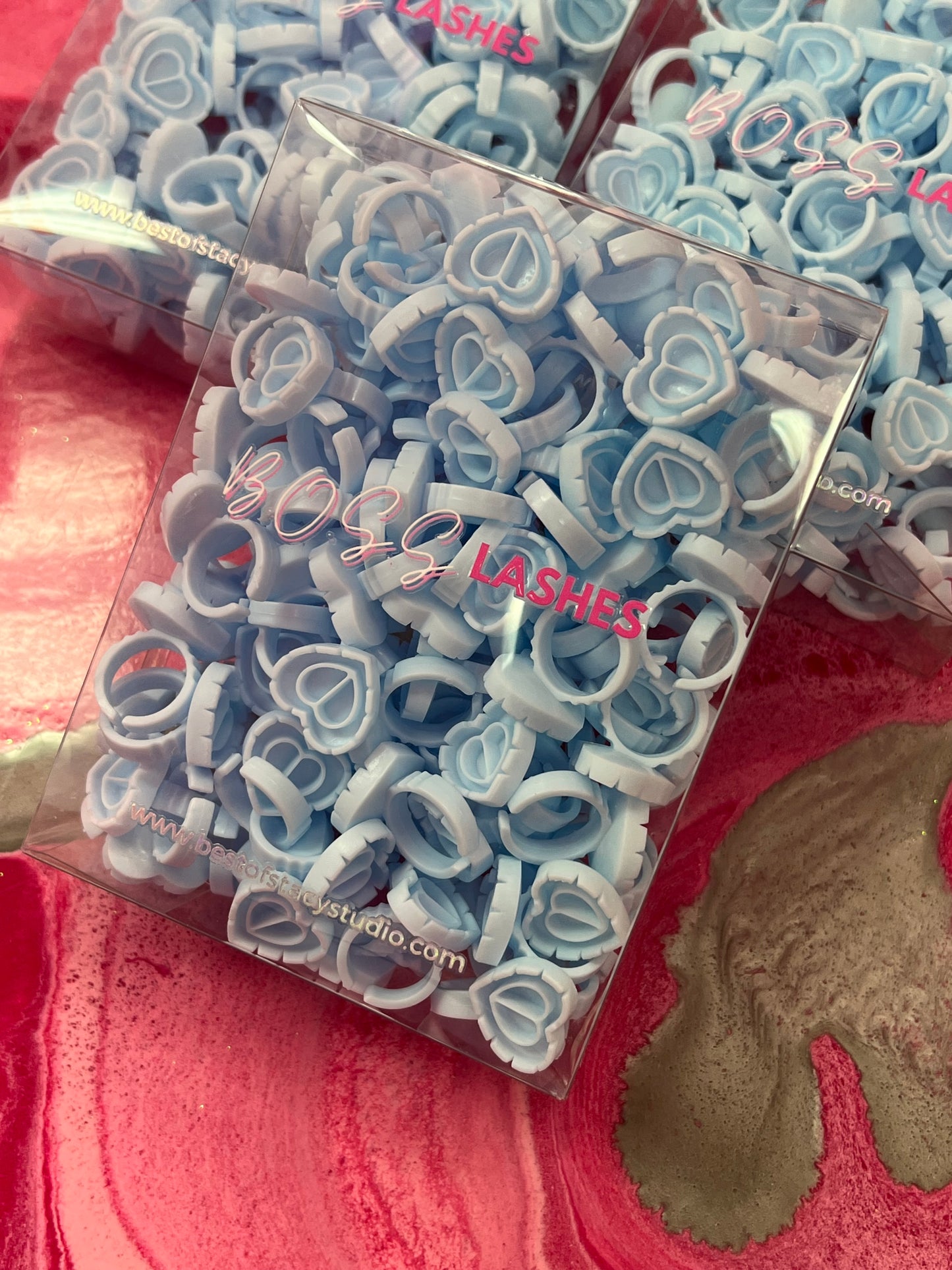 Heart-Shaped Blooming Glue Rings