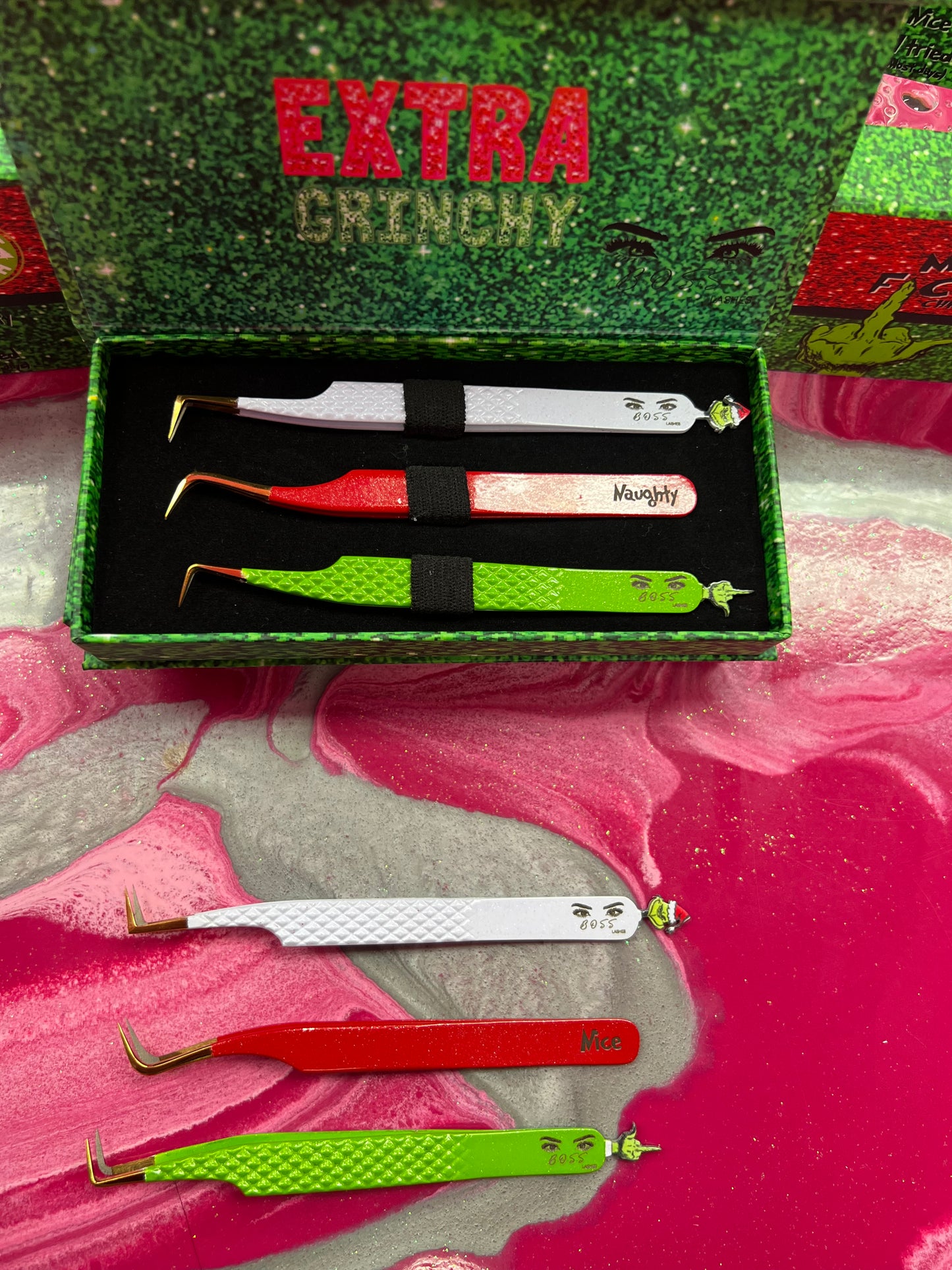 Grinch Christmas Tweezers Collection